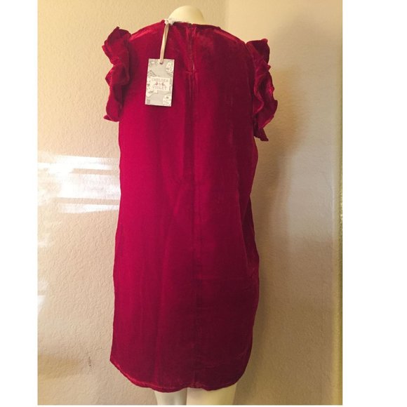 Women's Shift Dress CHELSEA & VIOLET- Red Velvet  Size: L - Picture 5 of 7